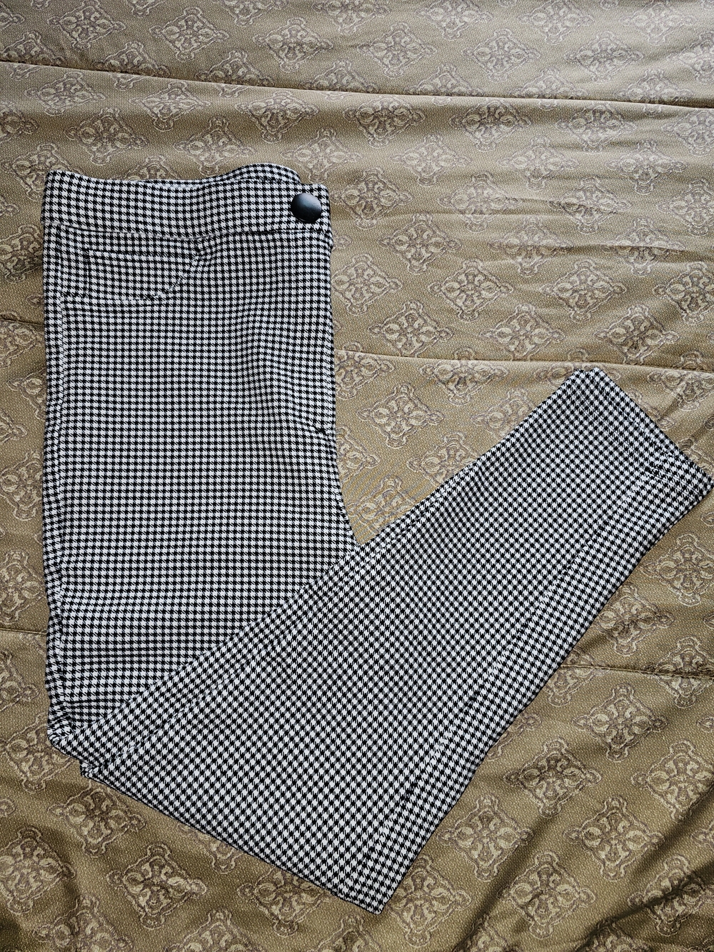 Zara Black and White Gingham Trousers
